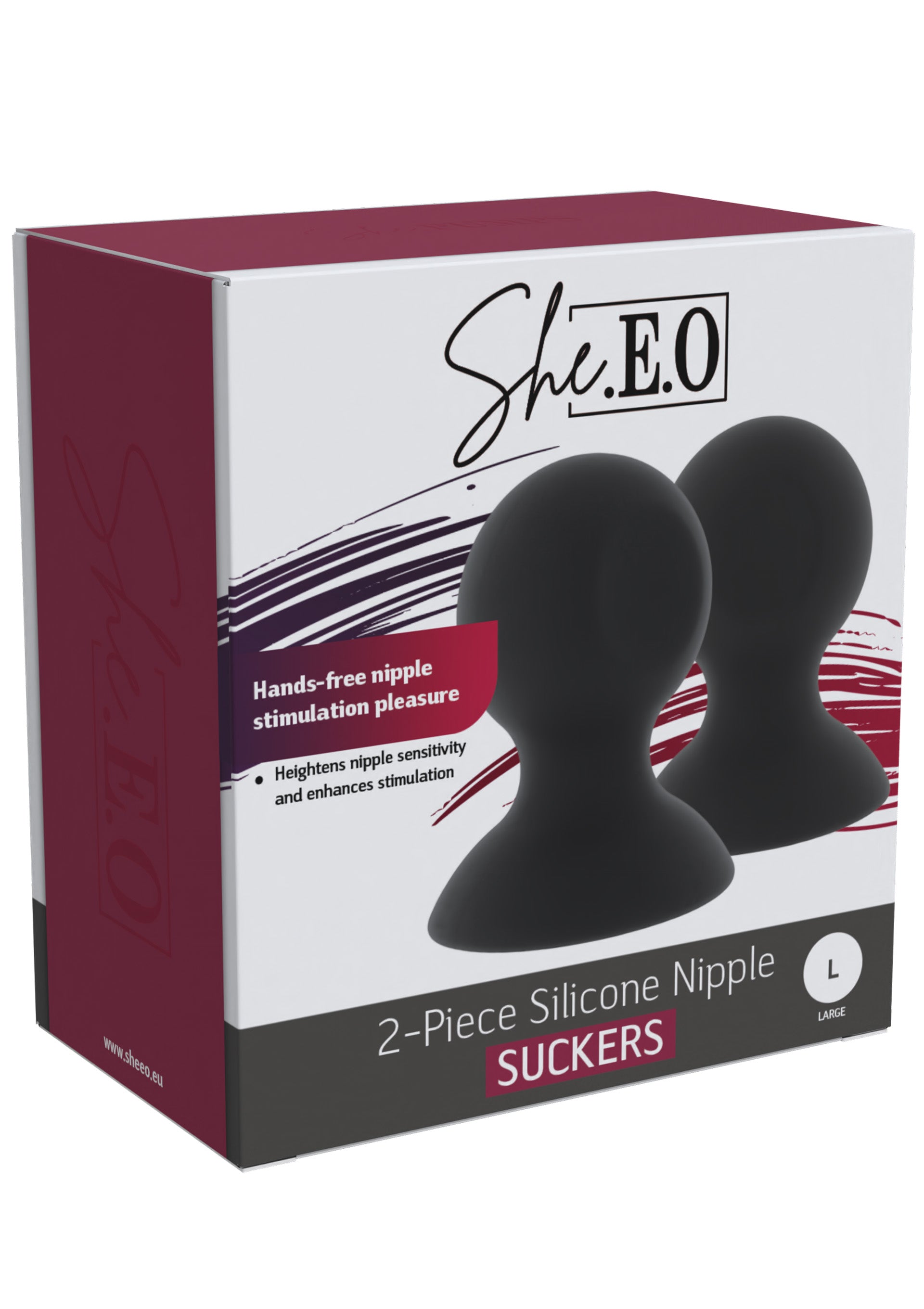 Black L silicone nipple suckers