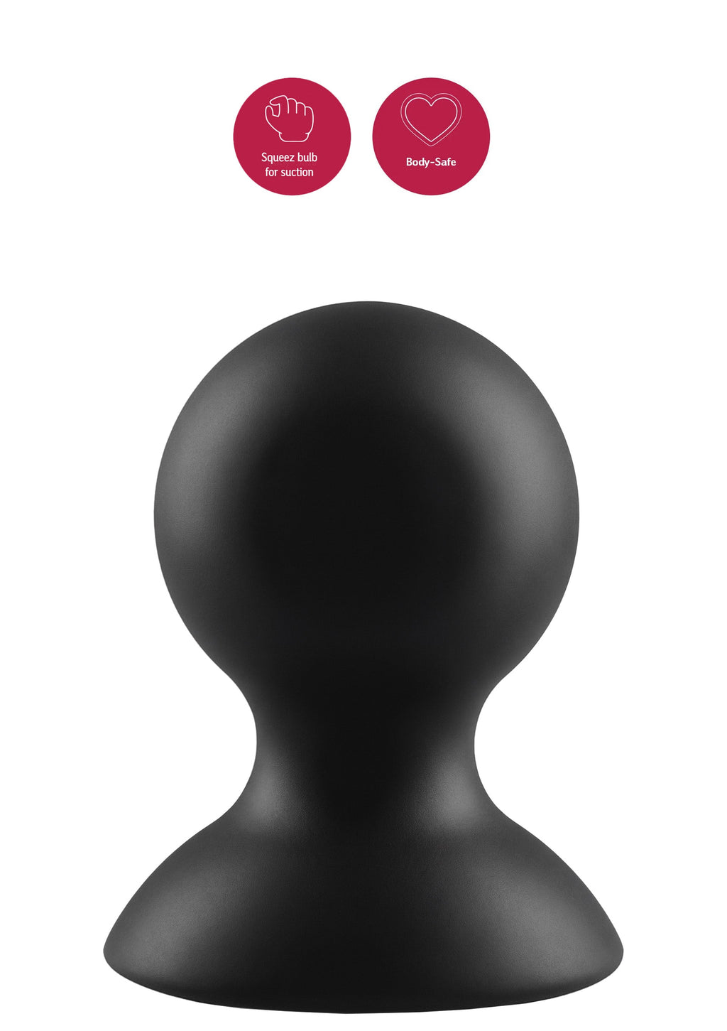 Black L silicone nipple suckers