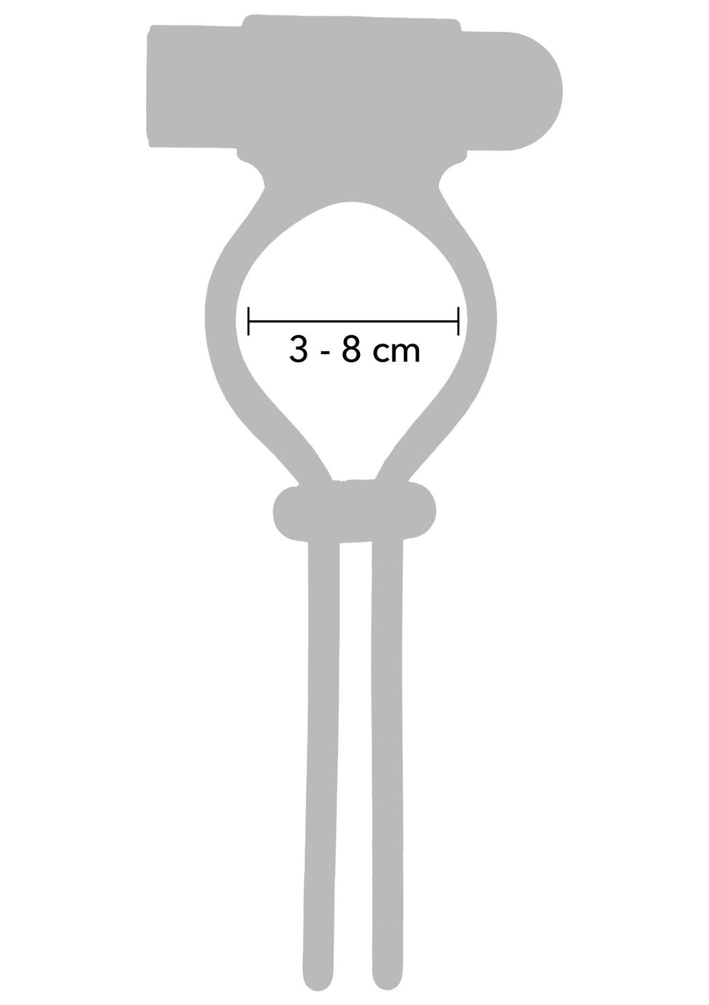 Black adjustable vibrating C-ring