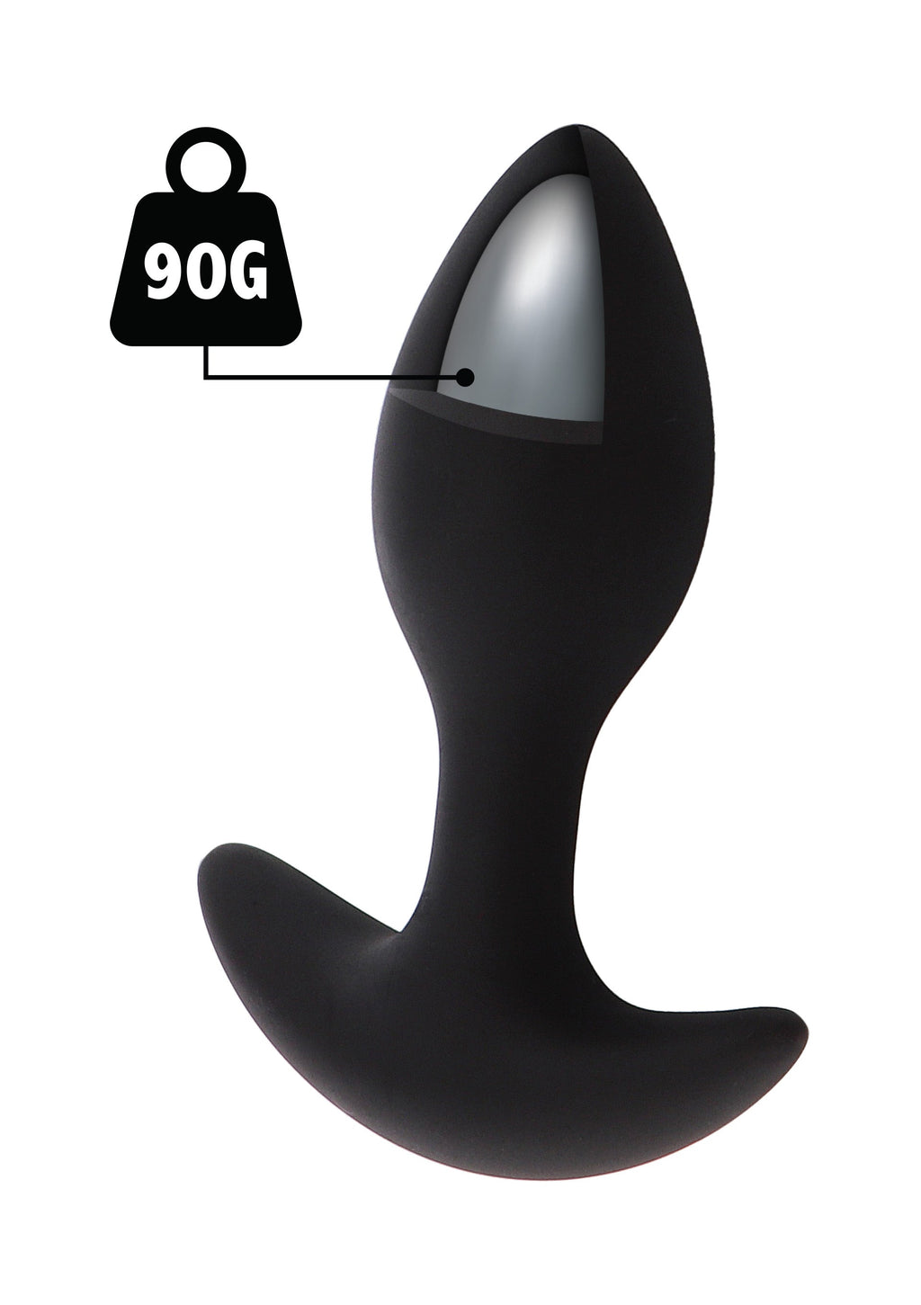 Weighted anal plug 90g black