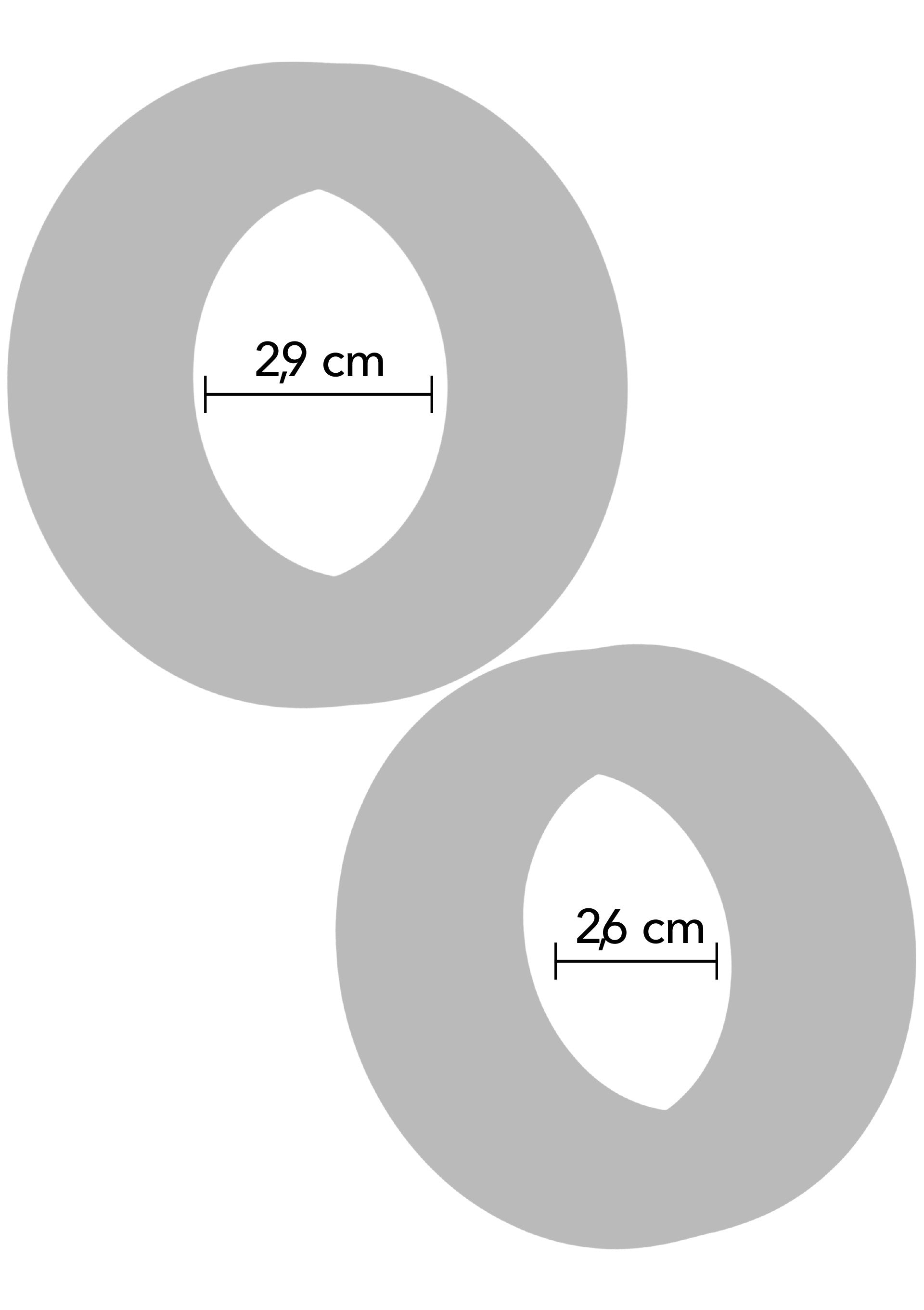 C-Ring Double Stackers, 2-piece set M black