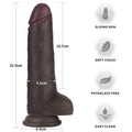 Sliding Skin Pro II Dual Layer Silicone Dildo 8.5 Inch (Black)