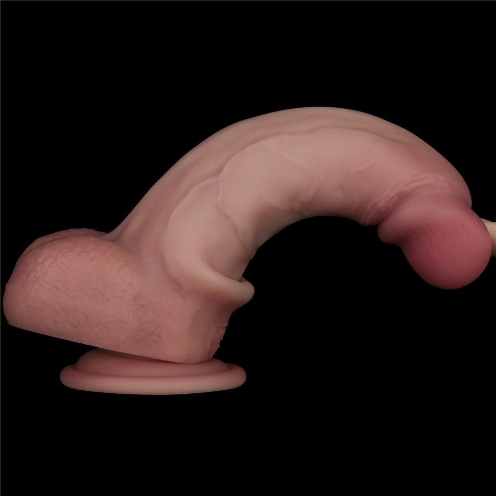 8" Vibrating Sliding Skin Pro II Silicone Dildo