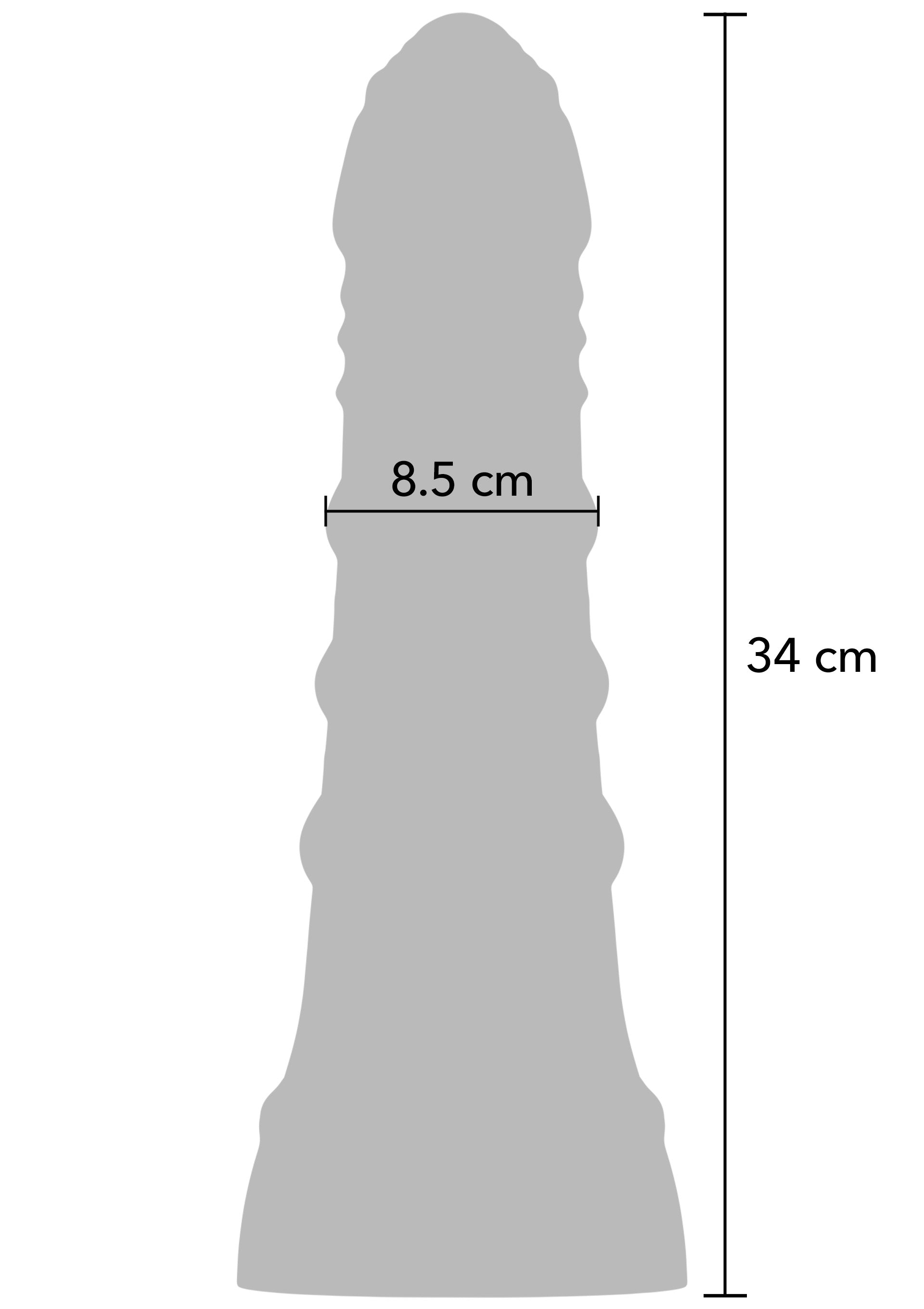 Large black PVC dong 34 cm