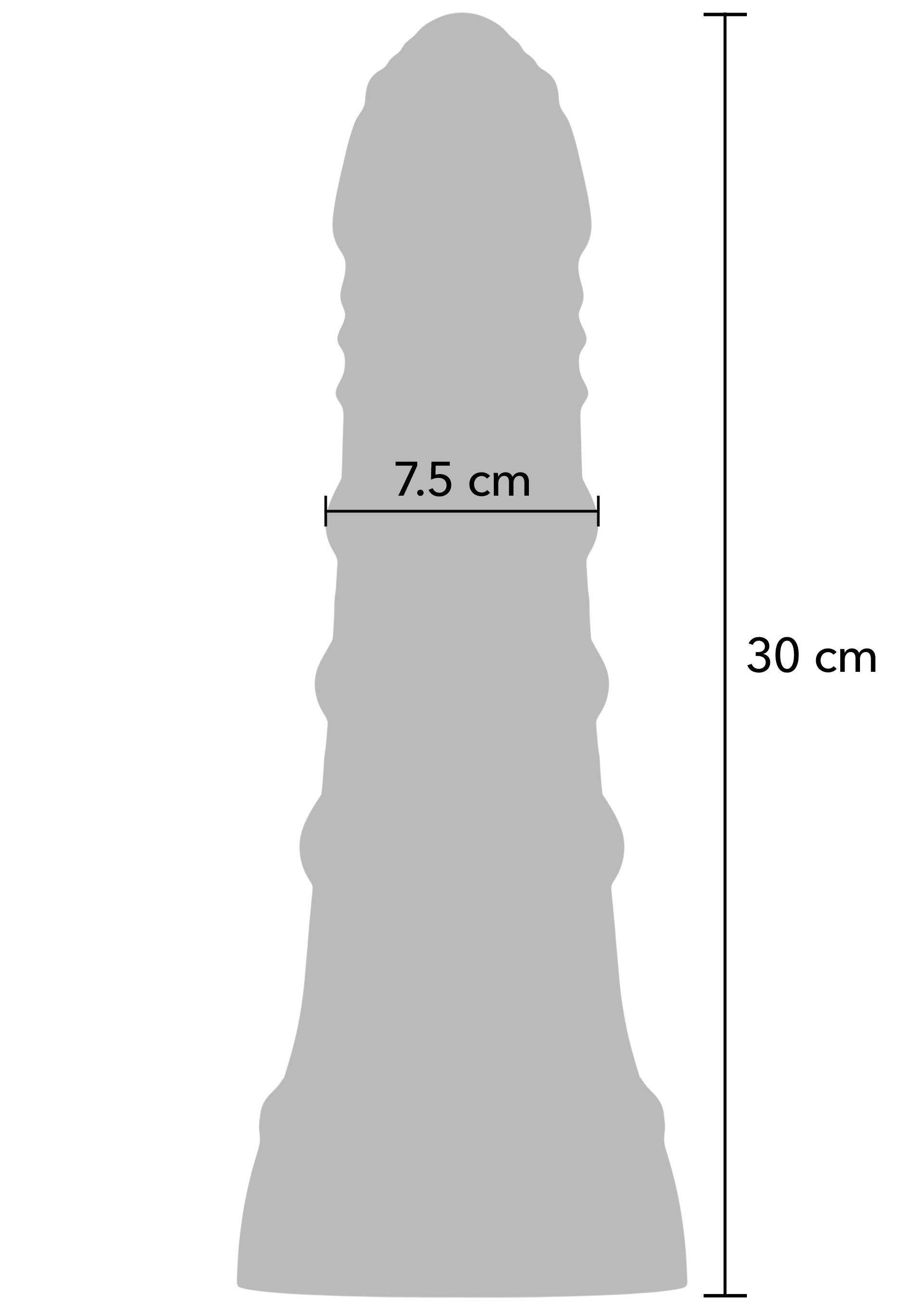 Large PVC Dildo for Men, 30.5 cm, Black
