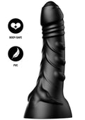Large PVC Dildo, 25.5cm, Black