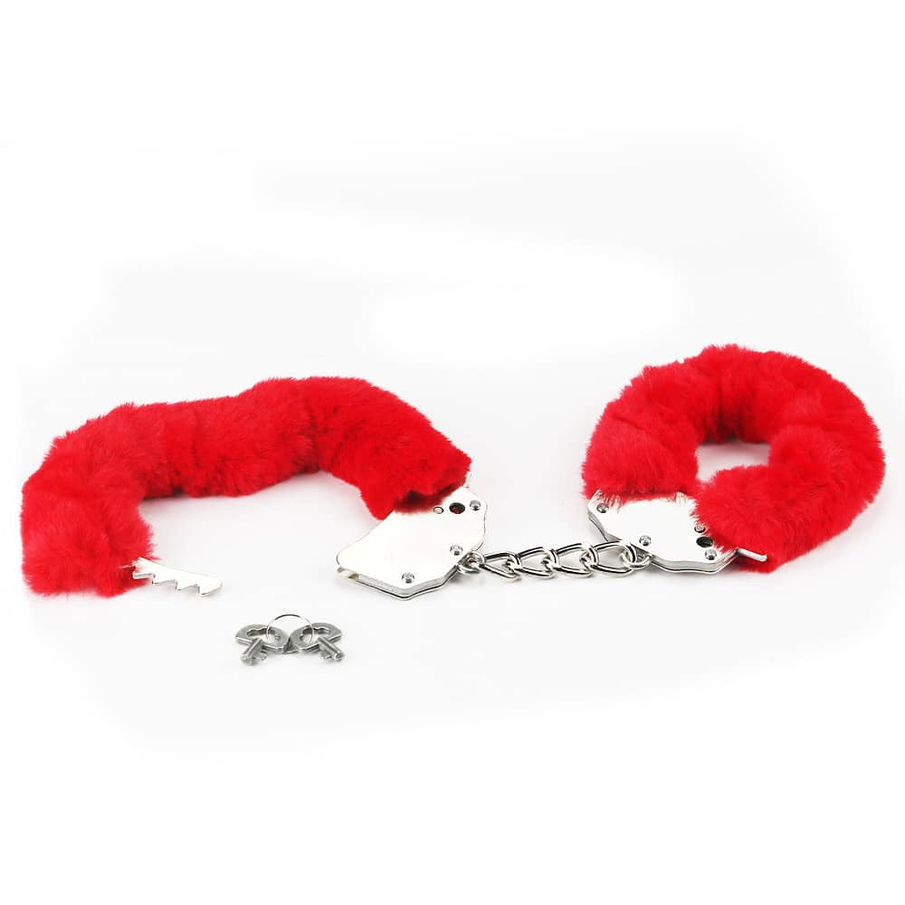 Fetish Pleasure Soft Handcuffs Red