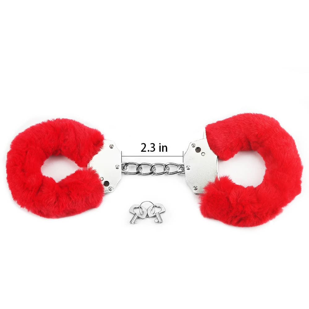 Fetish Pleasure Soft Handcuffs Red