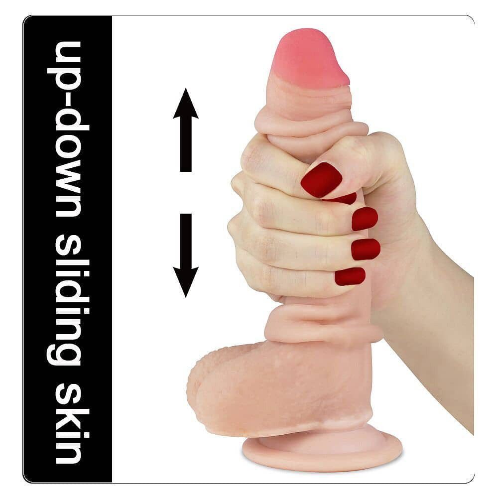7'' Dual-layer Dildo with Movable Skin