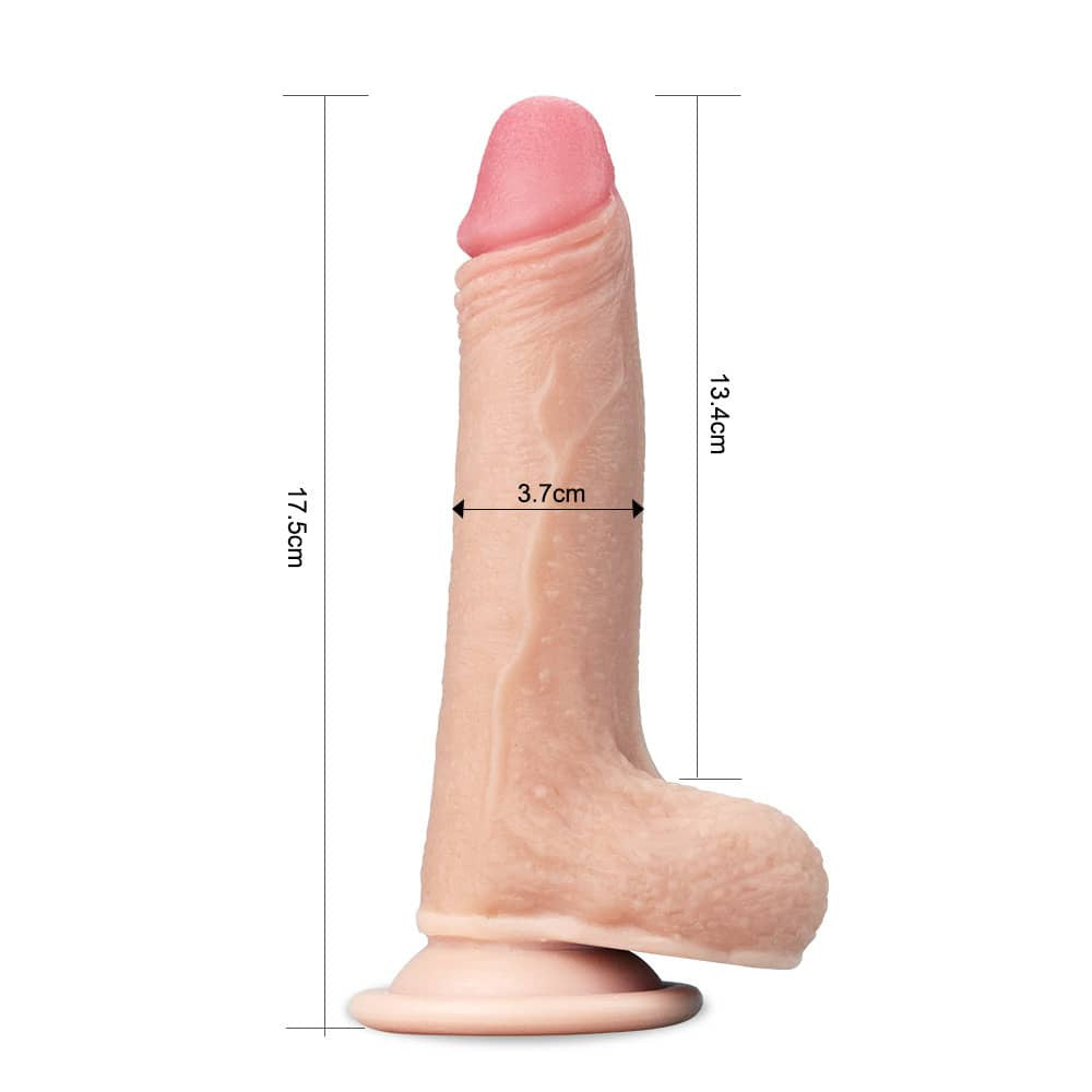 7'' Dual-layer Dildo with Movable Skin