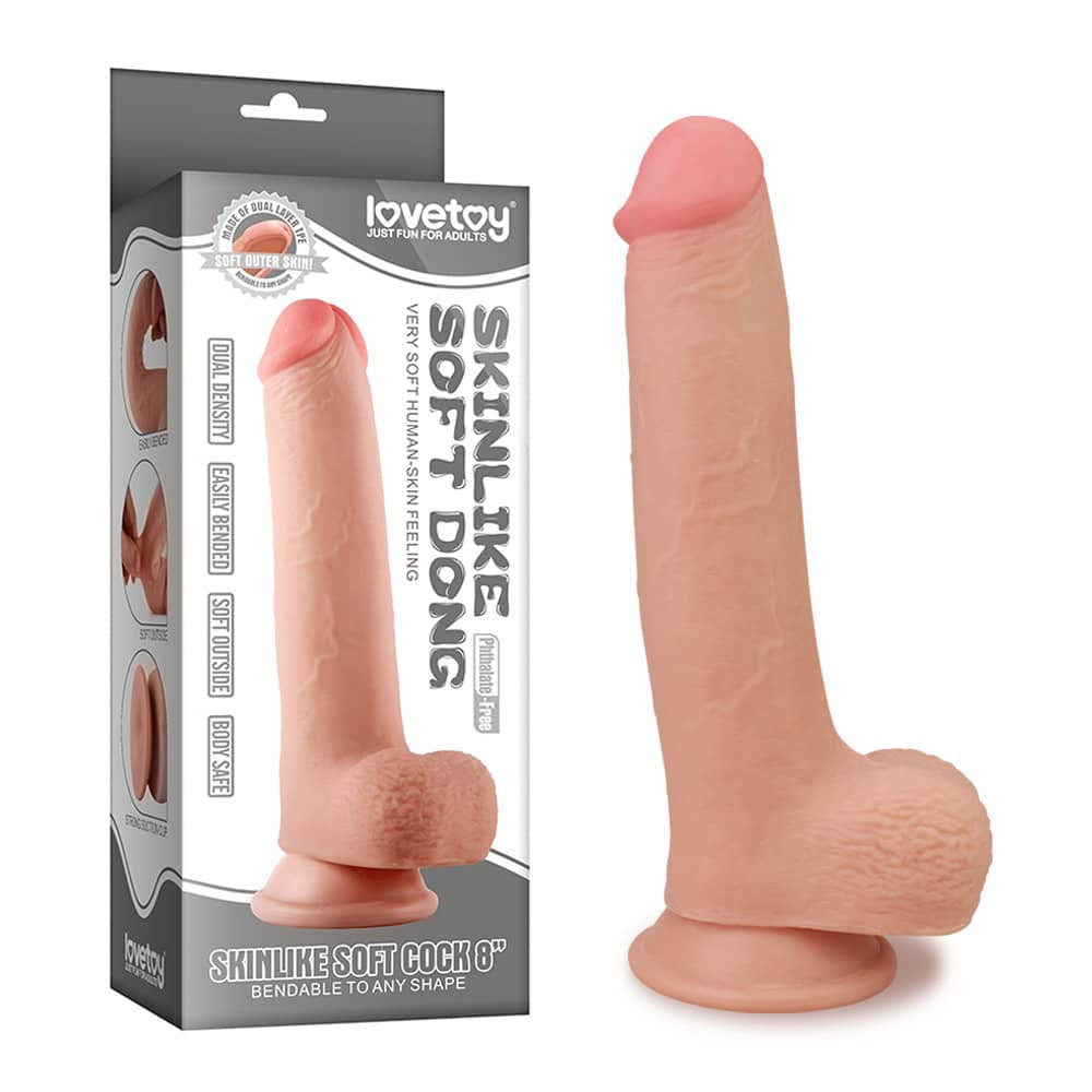 8" soft skin-like dildo