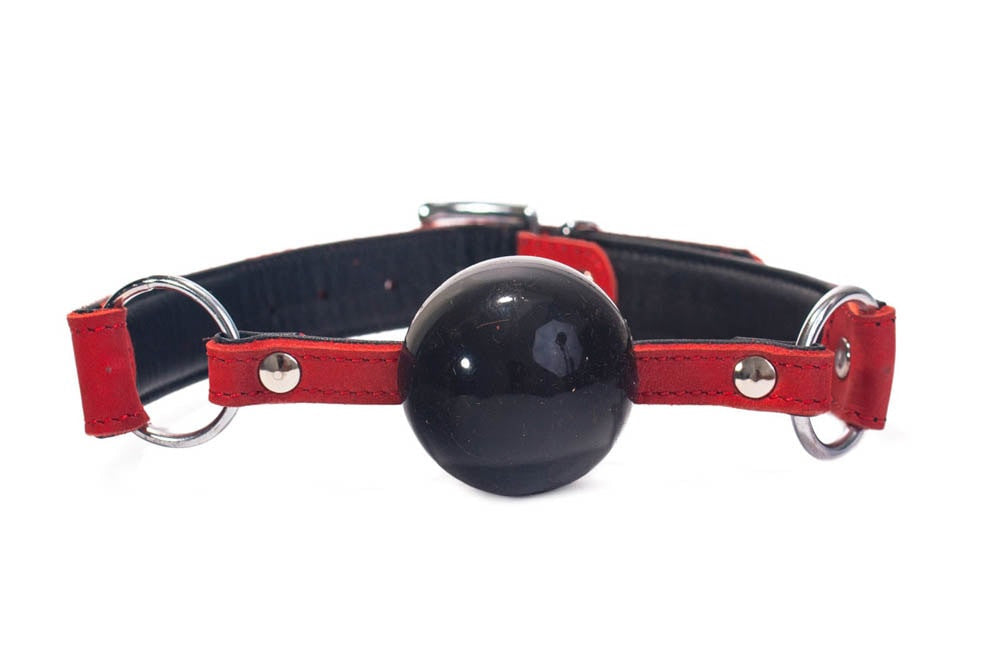 Black/Red Silicone Ball Gag