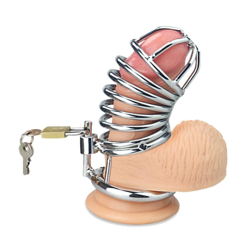 Metal chastity cage