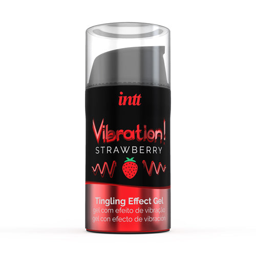 Intt - Strawberry Vibrating Gel - 15 ml