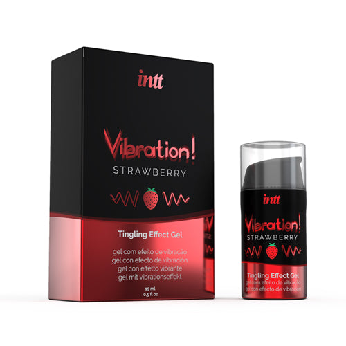 Intt - Strawberry Vibrating Gel - 15 ml