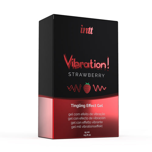Intt - Strawberry Vibrating Gel - 15 ml