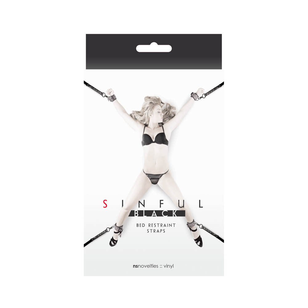 Sinful Black Bed Restraints