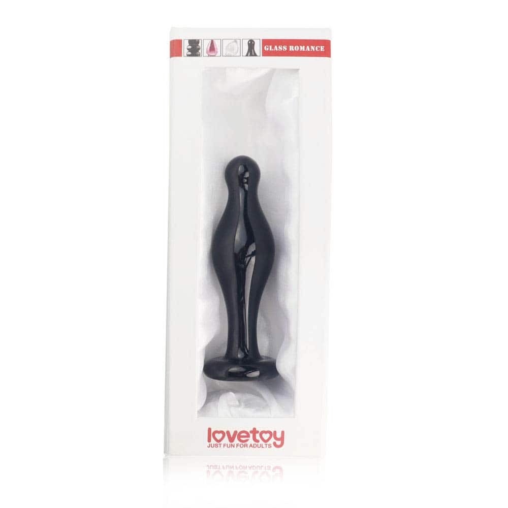 Romance 4.5" Black Glass Butt Plug