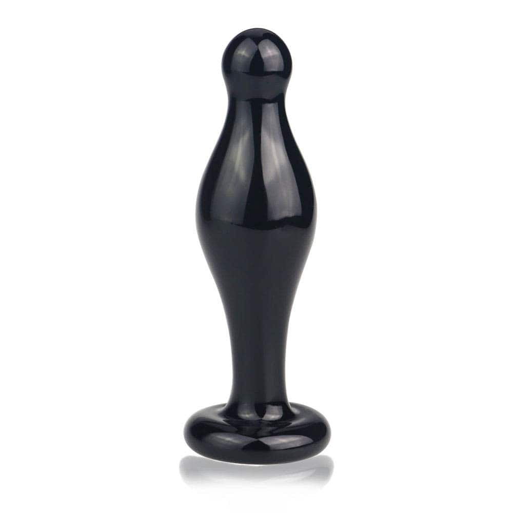 Romance 4.5" Black Glass Butt Plug